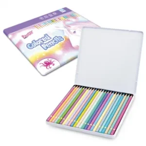 Дрвени бои во метална кутија